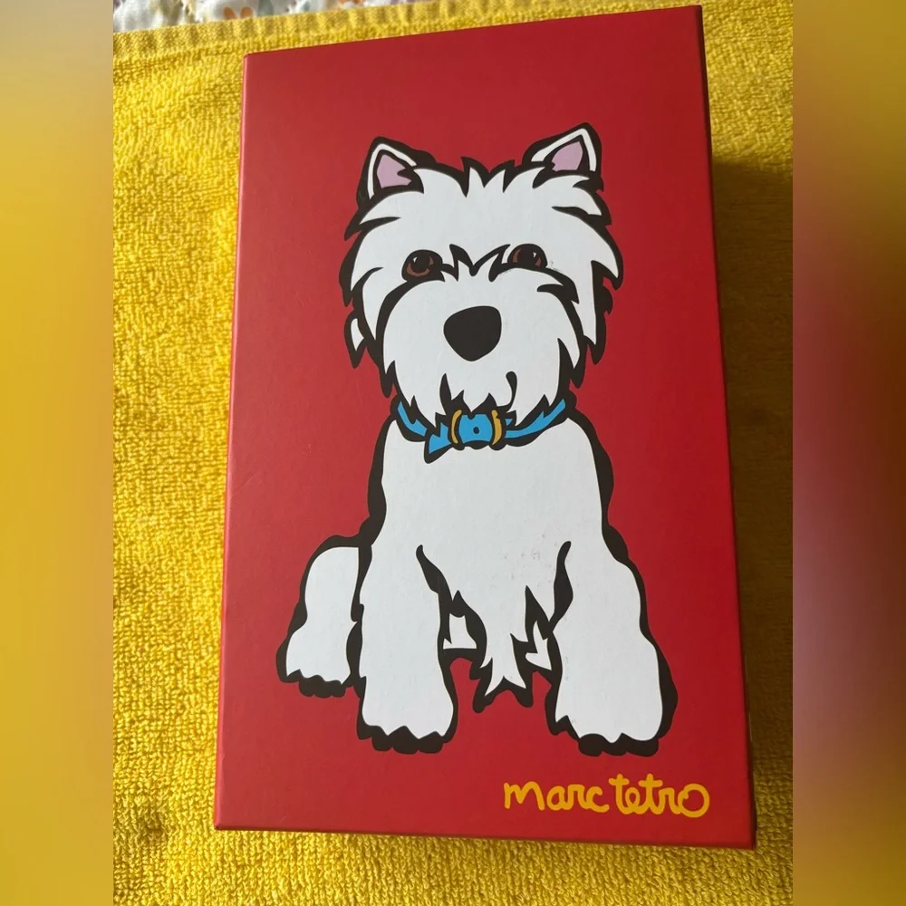 Marc Tetro Red Phone Wallet with Dog Design